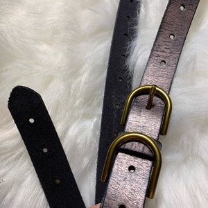 Free People Denim Days metallic belt | M/L